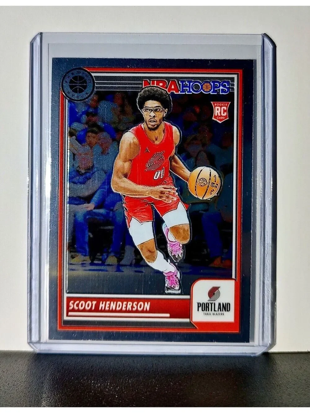 Scoot Henderson 2023-24 Panini Premium Stock NBA Hoops #137 Rookie Trail Blazers